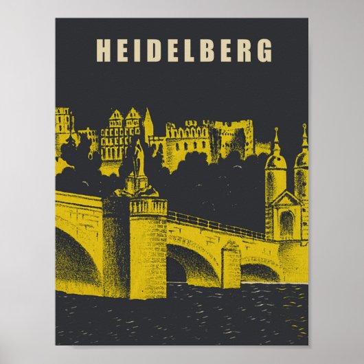 Poster Heidelberg, Allemagne (Devant)