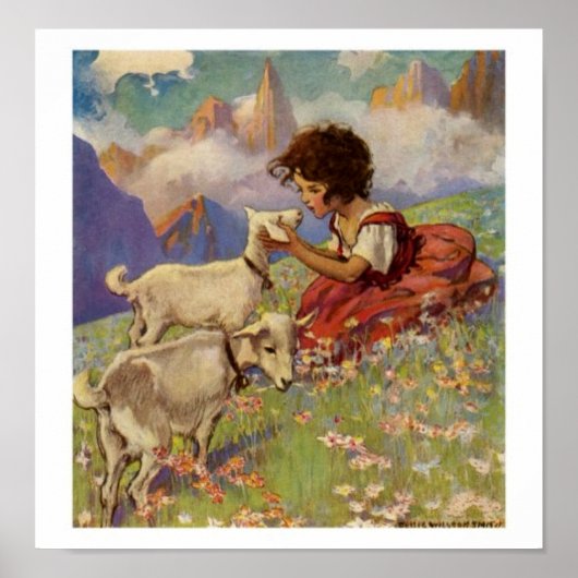 Poster "Heidi and Her Goats" - Print (Devant)