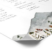 Poster HEIDI Boho Mountain Flower Première année Jalon Po (Coin)