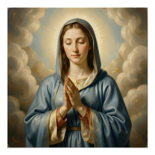 Poster Heilige Mutter Gottes – Göttliche Liebe & Schutz (Devant)