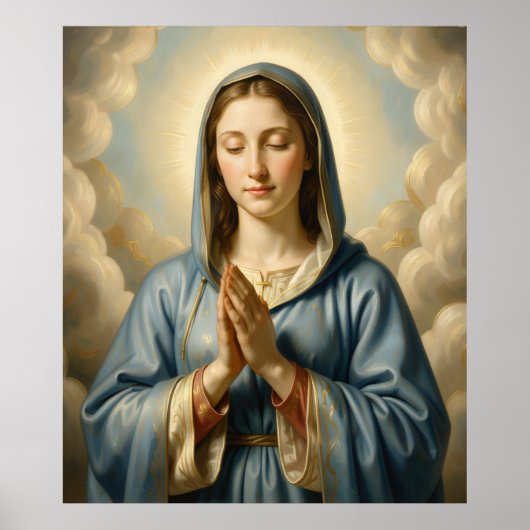 Poster Heilige Mutter Gottes – Göttliche Liebe & Schutz (Devant)