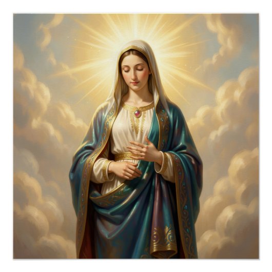 Poster Heilige Mutter Gottes – Göttliche Liebe & Schutz´9 (Devant)