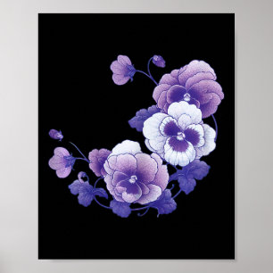 Poster Heimerheimer Purple Floral Pansy Heimerheimer's Aw