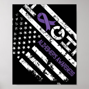 Poster Heimerheimer's Awareness Heimerheimer Drapeau Usa