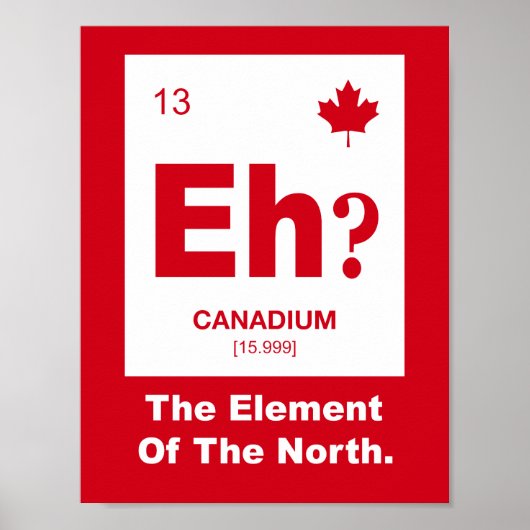 Poster Hein ? Élément canadien du Canada (Devant)