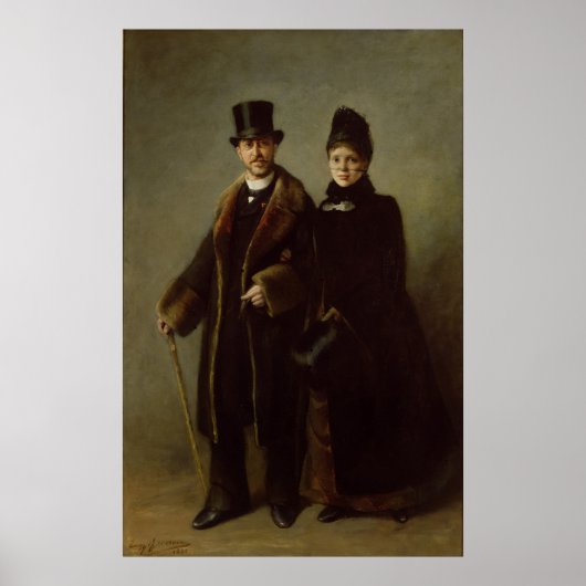 Poster Heinrich Schliemann et sa femme (Devant)