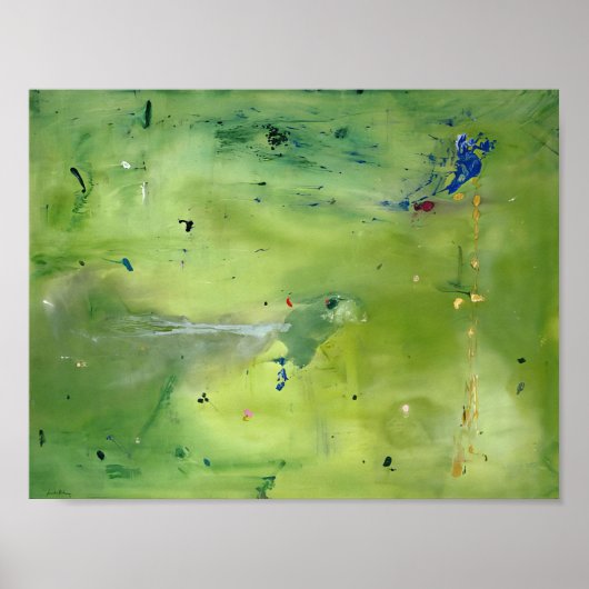Poster Helen Frankenthaler - Une pensée verte dans un S (Devant)