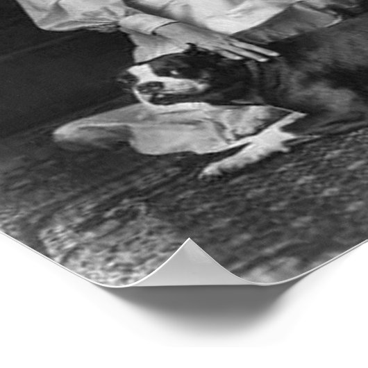 Poster Helen Keller avec le chien (Coin)