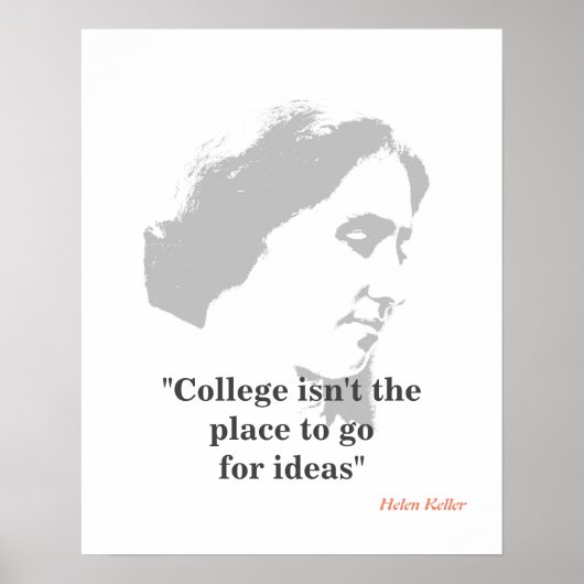 Poster Helen Keller Cite Sur College (Devant)