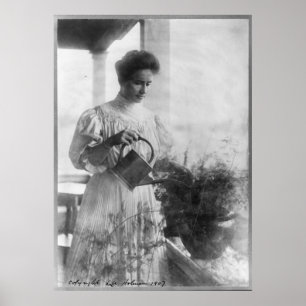 Poster Helen Keller Watering Portrait Plante