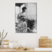 Poster Helen Keller Watering Portrait Plante (Cuisine)