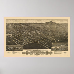 Poster Helena, carte panoramique de la TA - 1883