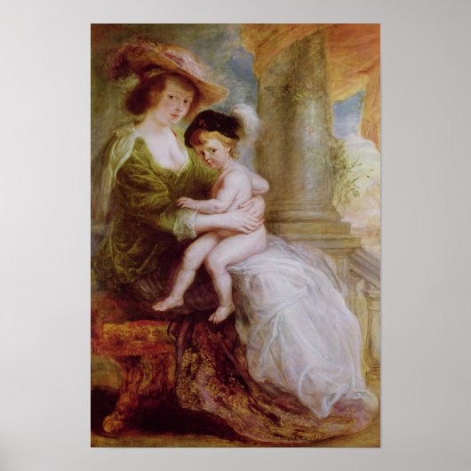 Poster Helene Fourment et son fils Frans (Devant)