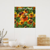 Poster Helenium Bee Orange Flower (Cuisine)