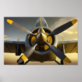 Poster hélices d'avion Spitfire (Devant)