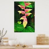Poster Heliconia tropicale - Lobster Claw (Cuisine)