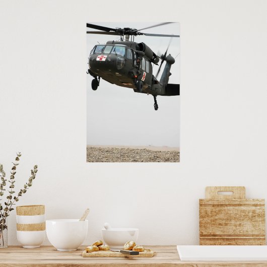 Poster Hélicoptère à Hawk noir UH-60A (Cuisine)
