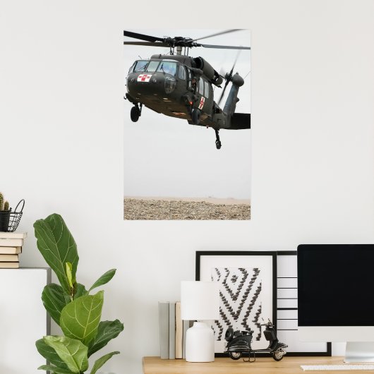 Poster Hélicoptère à Hawk noir UH-60A (Bureau à domicile)