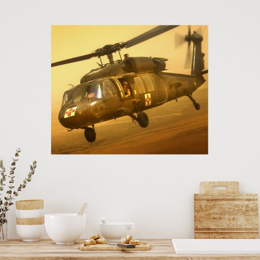 Poster Hélicoptère à Hawk noir UH-60A (Cuisine)