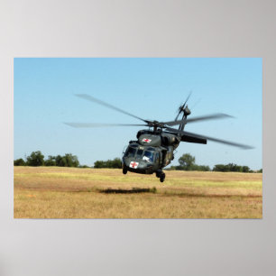 Poster Hélicoptère à Hawk noir UH-60A