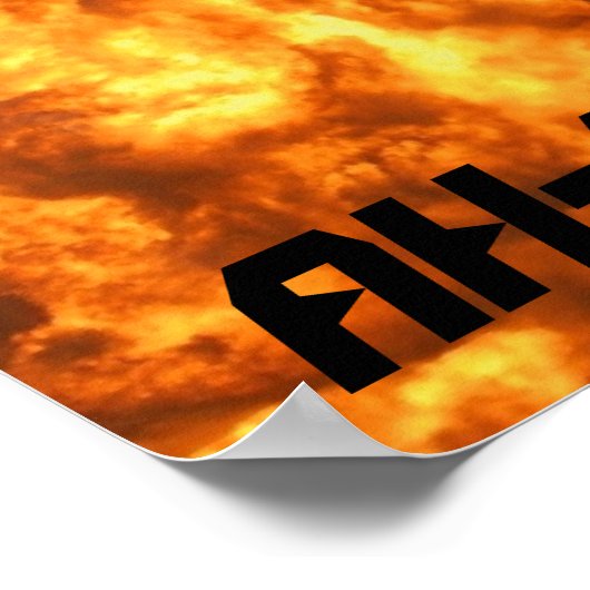 POSTER HÉLICOPTÈRE AH-64 (Coin)