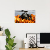 POSTER HÉLICOPTÈRE AH-64 (Bureau à domicile)