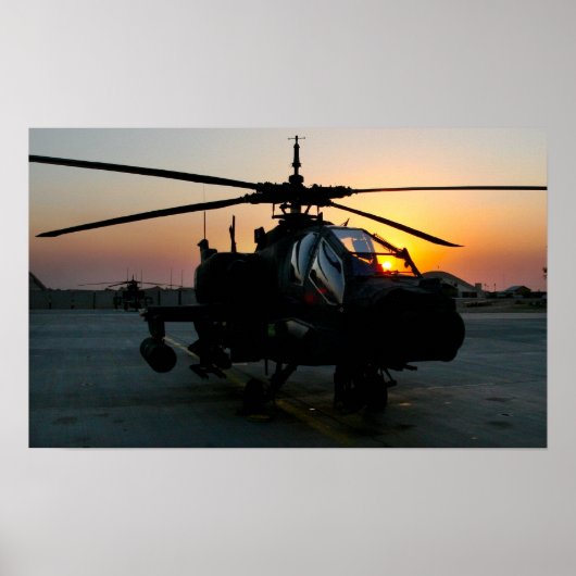 Poster Hélicoptère Apache AH-64 (Devant)
