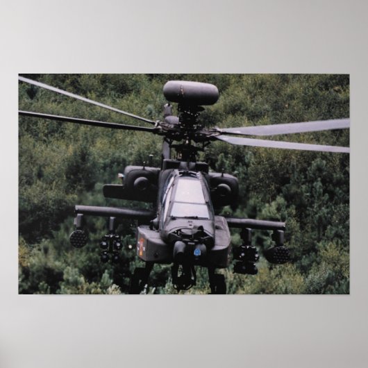 Poster Hélicoptère Apache AH-64 (Devant)