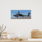 Poster Hélicoptère Apache AH-64 (Cuisine)