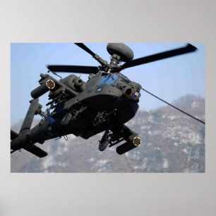 Poster Hélicoptère Apache AH-64D