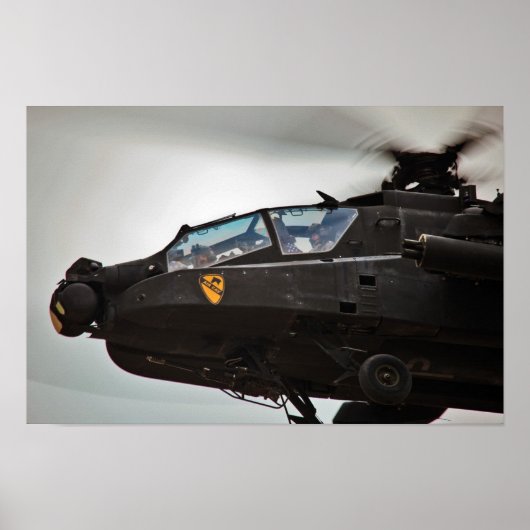 Poster Hélicoptère Apache AH-64D (Devant)
