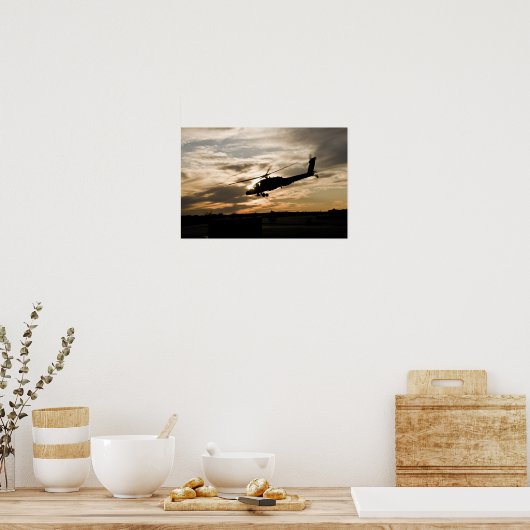 Poster Hélicoptère Apache AH-64D (Cuisine)