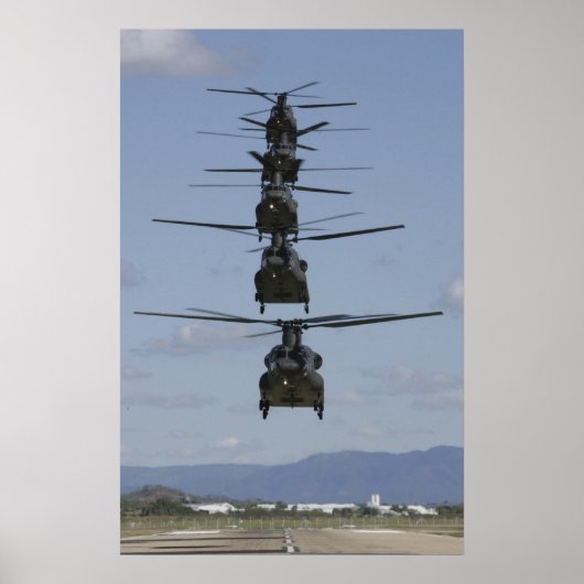 POSTER HÉLICOPTÈRE CH-47 CHINOOK (Devant)