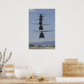 POSTER HÉLICOPTÈRE CH-47 CHINOOK (Cuisine)