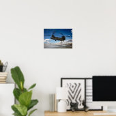 Poster Hélicoptère Chinook en neige (Bureau à domicile)