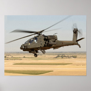 Poster Hélicoptère d'AH-64 Apache