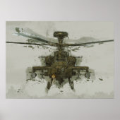 Poster Hélicoptère d'attaque Apache (Devant)