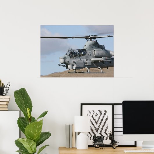 Poster Hélicoptère d'attaque vidéo AH-1Z (Bureau à domicile)