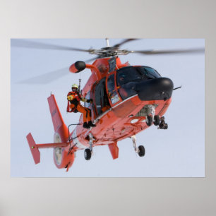 Poster Hélicoptère de dauphin de la garde côtière MH-65