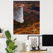 Poster Hélicoptère de lutte contre l'incendie (Bureau à domicile)