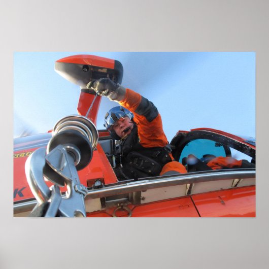 Poster Hélicoptère Dolphin HH-65 de la Garde côtière (Devant)