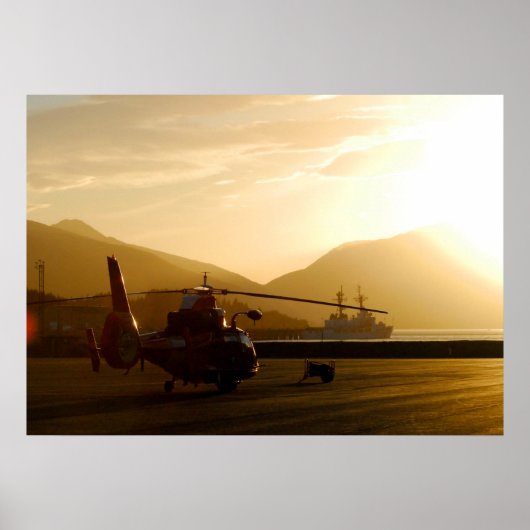 Poster Hélicoptère Dolphin HH-65C de la Garde côtière (Devant)