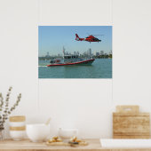 Poster Hélicoptère Dolphin MH-65 de la Garde côtière (Cuisine)