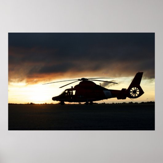Poster Hélicoptère Dolphin MH-65 de la Garde côtière (Devant)