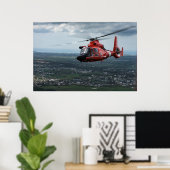 Poster Hélicoptère Dolphin MH-65 de la Garde côtière (Bureau à domicile)