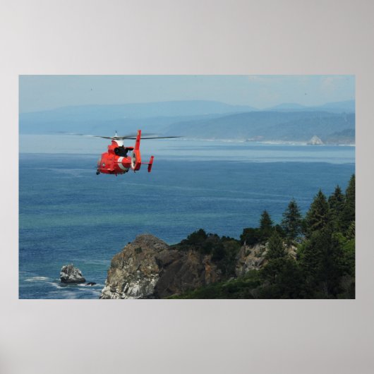 Poster Hélicoptère Dolphin MH-65 de la Garde côtière (Devant)