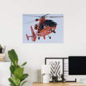Poster Hélicoptère Dolphin MH-65 de la Garde côtière (Bureau à domicile)