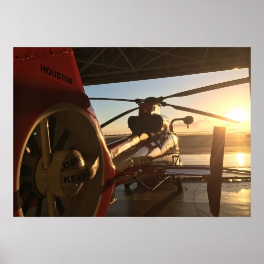 Poster Hélicoptère Dolphin MH-65D de la Garde côtière (Devant)