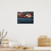 Poster Hélicoptère du service d'incendie de San Diego (Cuisine)