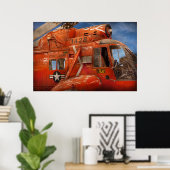 Poster Hélicoptère - hélicoptère de la Garde côtière (Bureau à domicile)